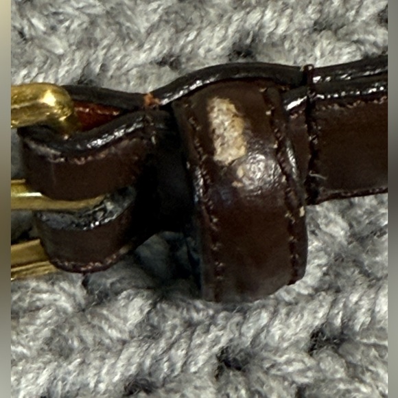 Ralph Lauren Rare 90\'s Vintage Brown/Brass Leather Belt 38\
